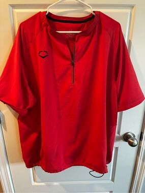 EvoShield Men's Red Short-Sleeve Performance Zip Pullover